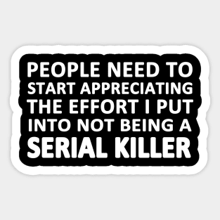 Serial Killer Sticker